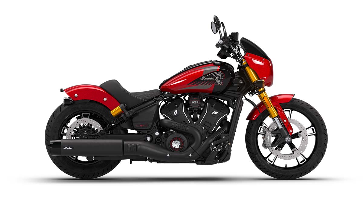 101 Scout Sunset Red Metallic with Graphics